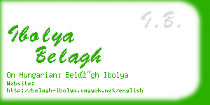 ibolya belagh business card